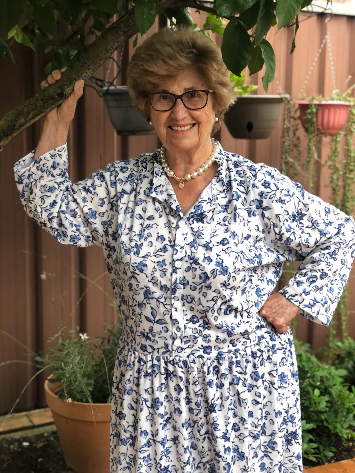 L/S Amalfi Drop Waist Dress With Long Sleeves