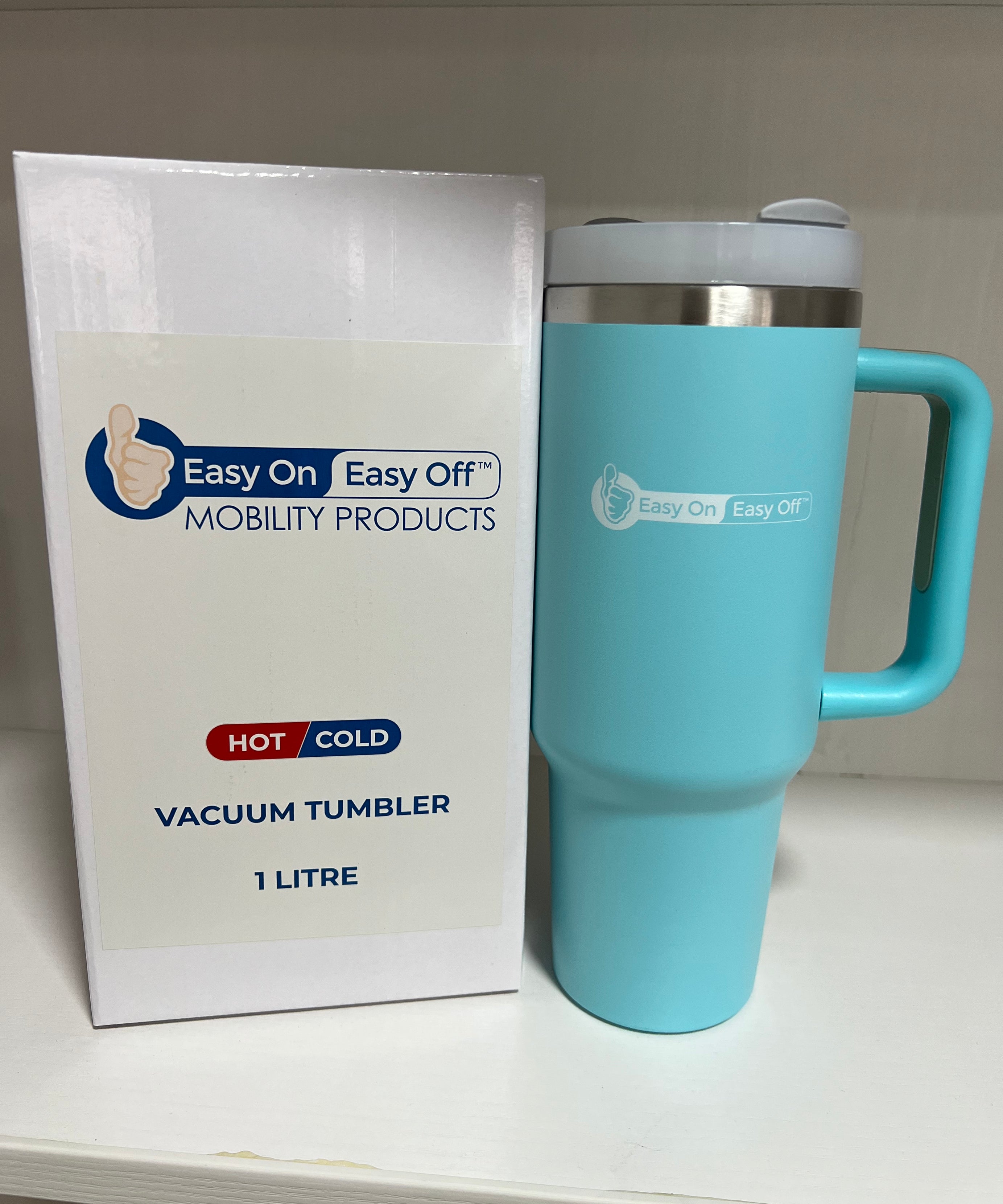 EasyOn EasyOff Vacuum Tumbler 1L (straw included)