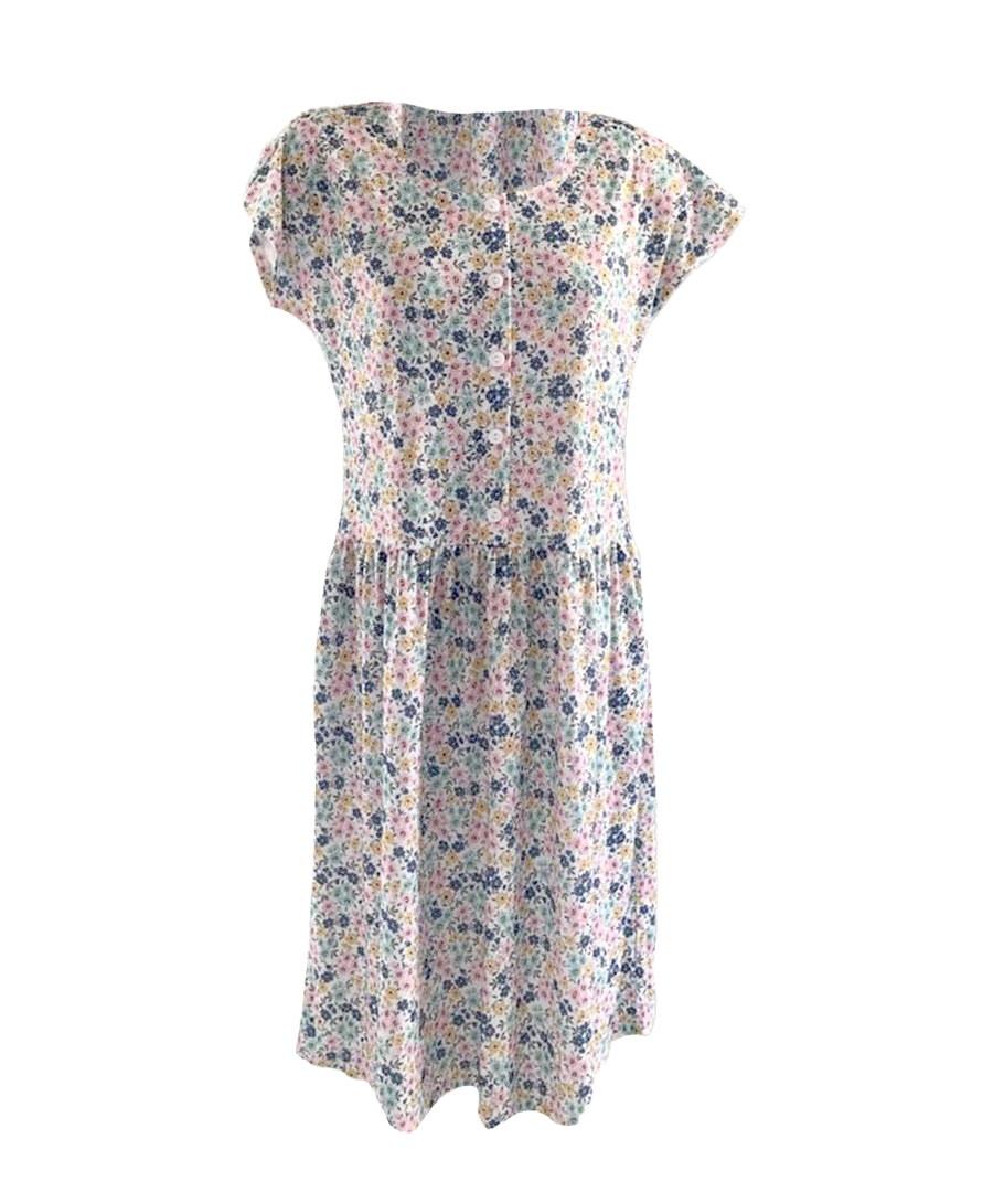 BEST SELLING Floral Easy On Easy Off Drop Waist Dress (with pockets) - Easy On Easy Off Products (inc NEW DROP WAIST DRESSES)