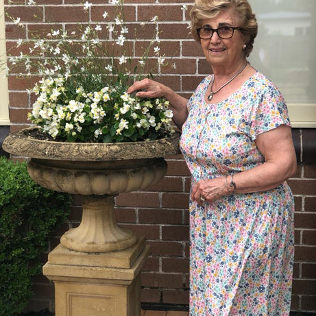 Floral Drop Waist Dress With Short Sleeves