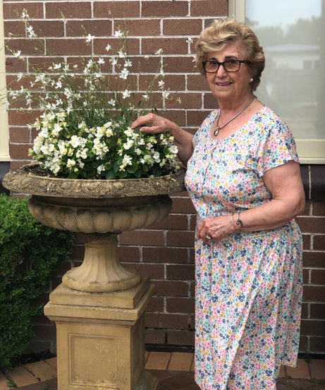 Floral Drop Waist Dress With Short Sleeves