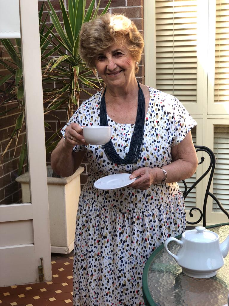 Multi Dot Drop Waist Dress With Short Sleeves & Pockets