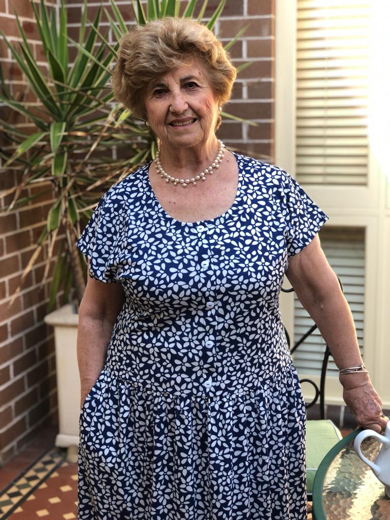 Petite Petal Drop Waist Dress With Short Sleeves