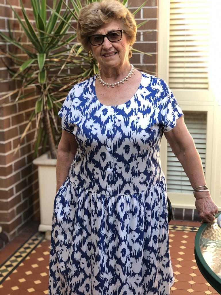 Milano Swirl Drop Waist Dress With Short Sleeves