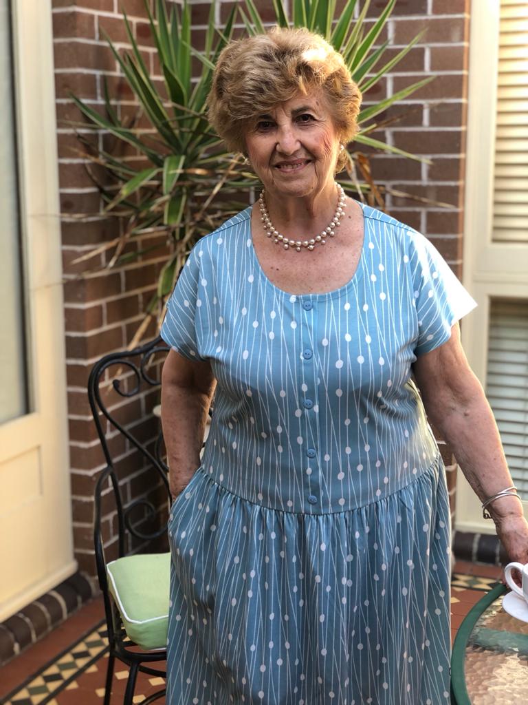 Aqua Fresca Drop Waist Dress With Short Sleeves