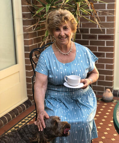 Aqua Fresca Drop Waist Dress With Short Sleeves